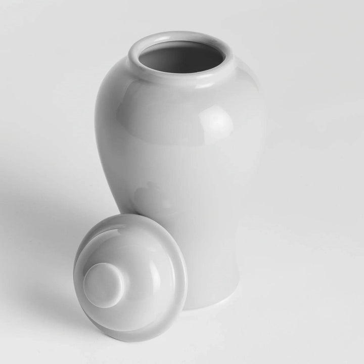 Lili White Ceramic Lidded Mini Ginger Jar