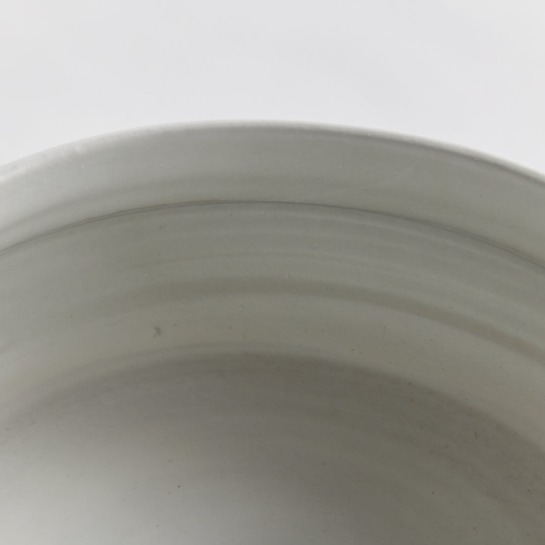 Hand Thrown White Terracotta Bowl Matte Glaze Decorative Accent