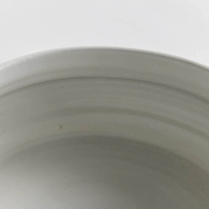Hand Thrown White Terracotta Bowl Matte Glaze Decorative Accent