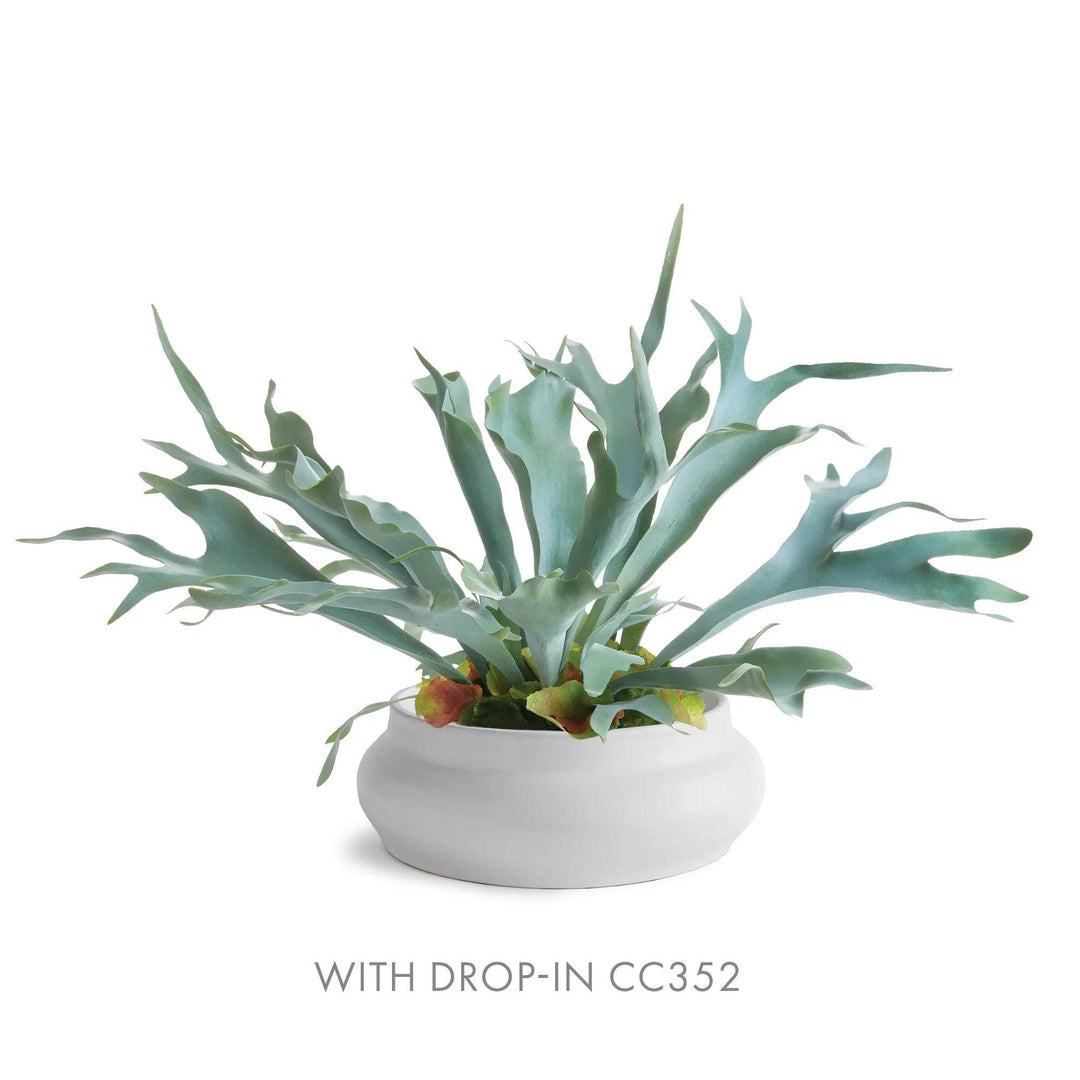 Hand Thrown White Terracotta Bowl Matte Glaze Decorative Accent