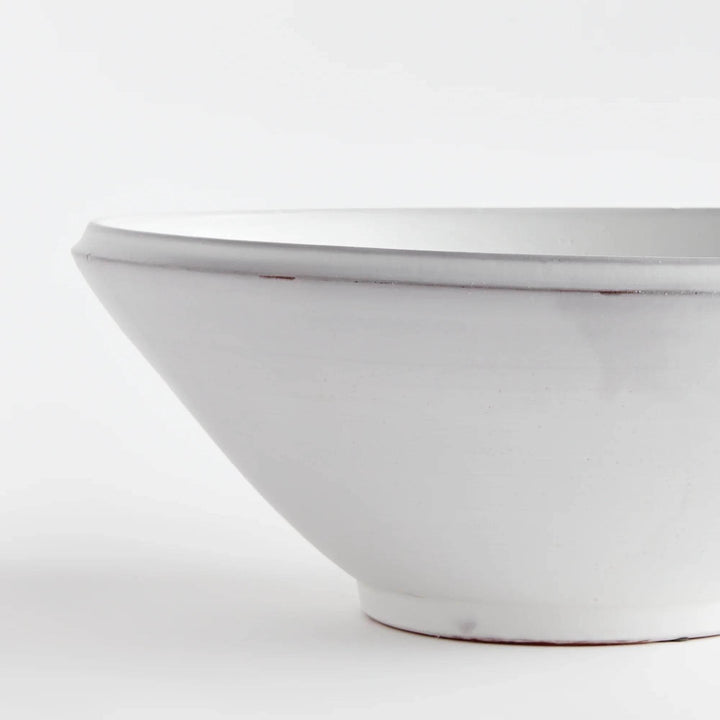 Hand Thrown Large Terracotta Decorative Bowl Warm White Glaze