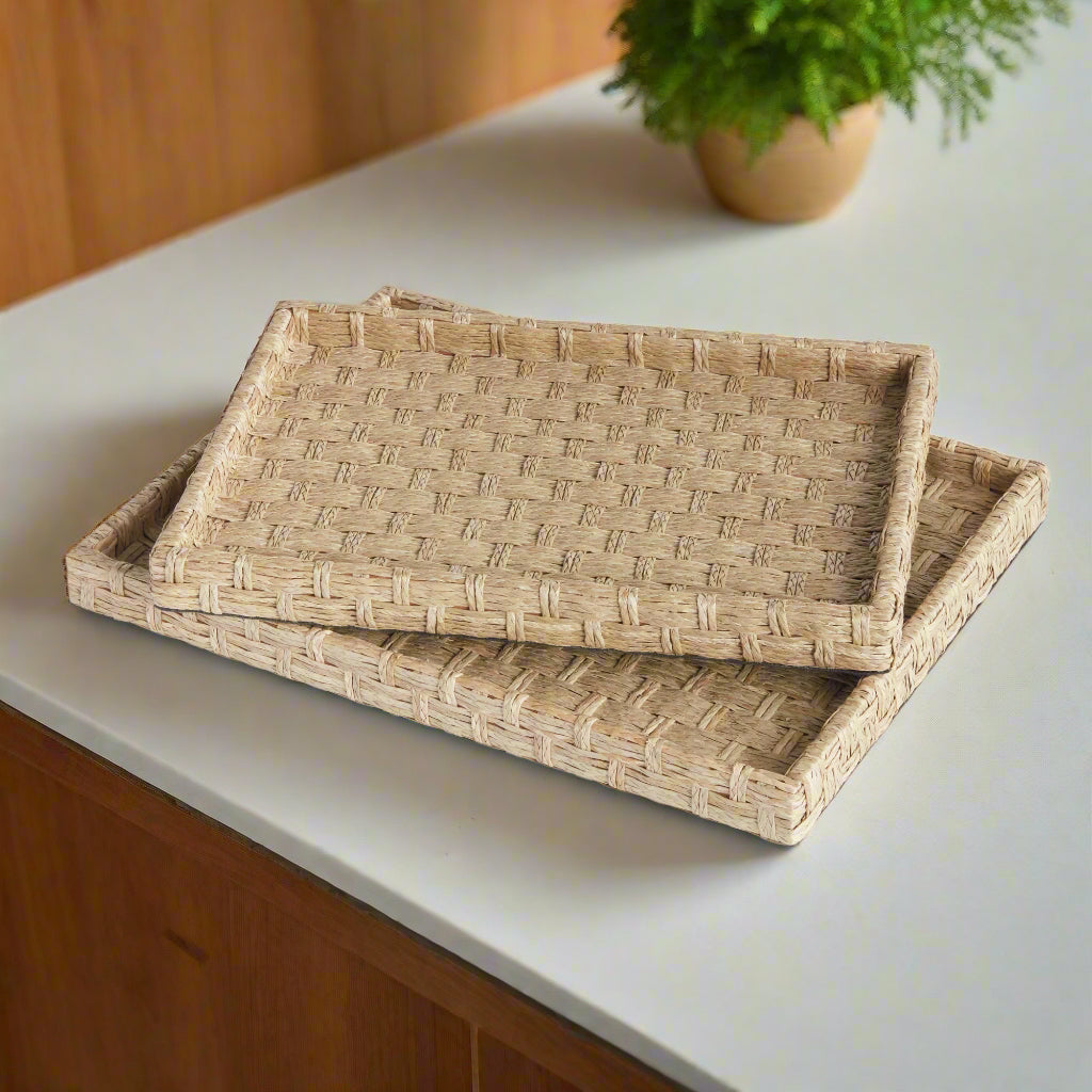 Small Handwoven Seagrass Nesting Trays