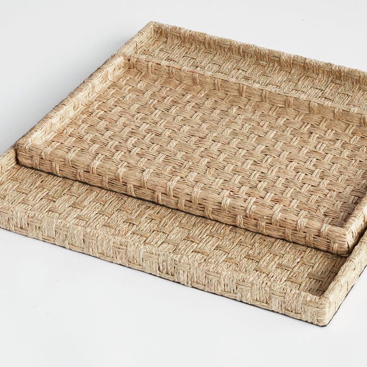 Large Handwoven Seagrass Nesting Trays