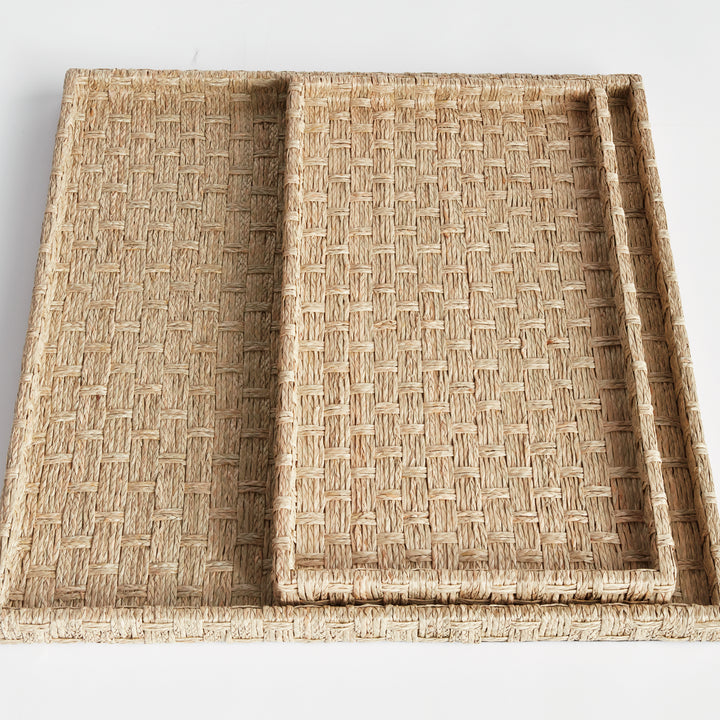 Large Handwoven Seagrass Nesting Trays