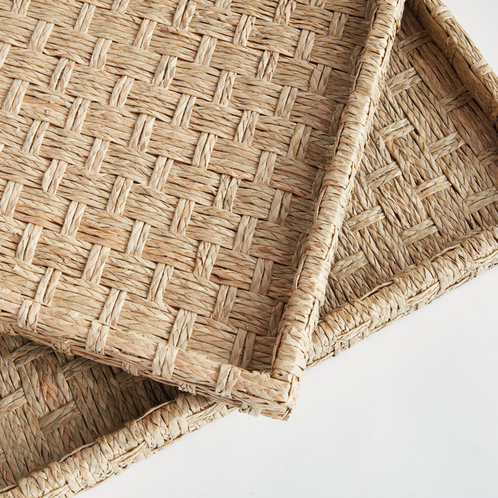 Large Handwoven Seagrass Nesting Trays