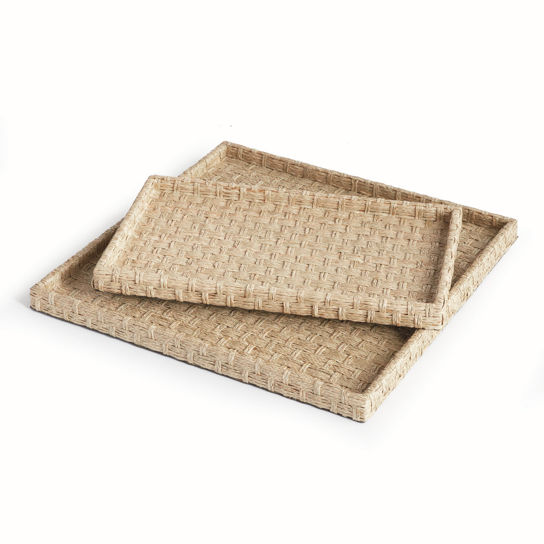 Large Handwoven Seagrass Nesting Trays