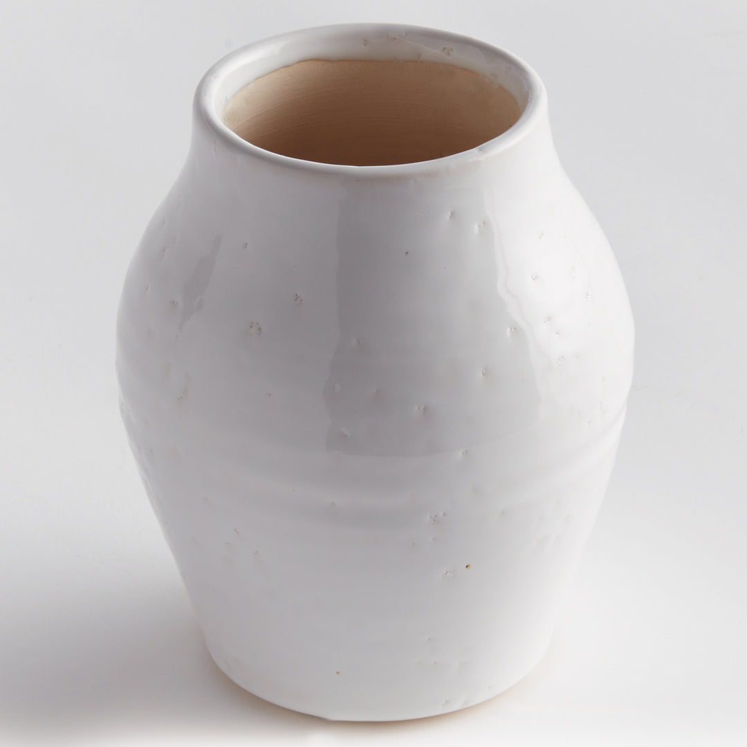 Small Hand Thrown White Terracotta Decorative Vase