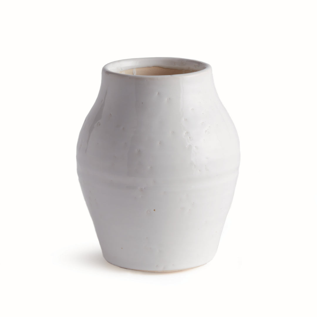 Small Hand Thrown White Terracotta Decorative Vase