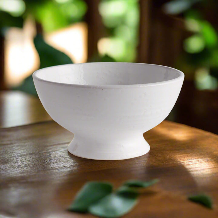 Small Handmade White Terracotta Decorative Bowl