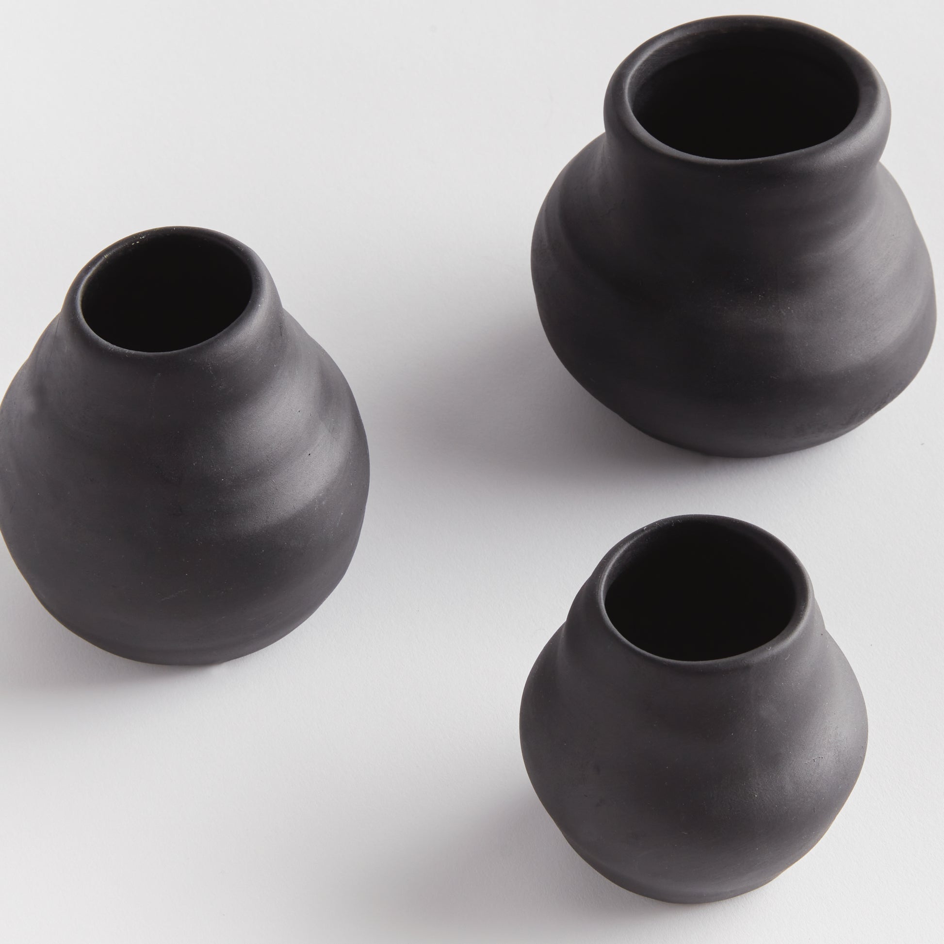 Bud Vases, in Matte Black