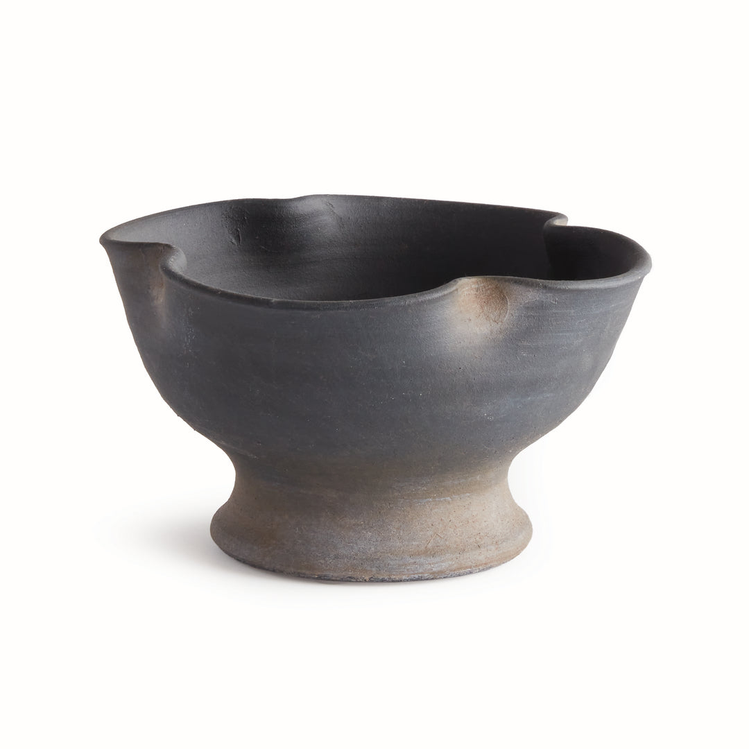 Small Black Terracotta Bowl with Artisan Matte Finish