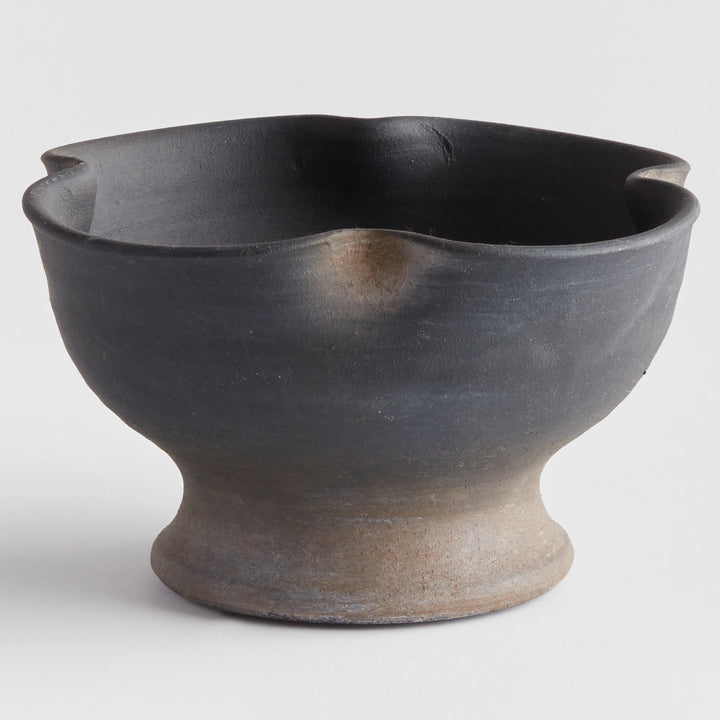 Small Black Terracotta Bowl with Artisan Matte Finish