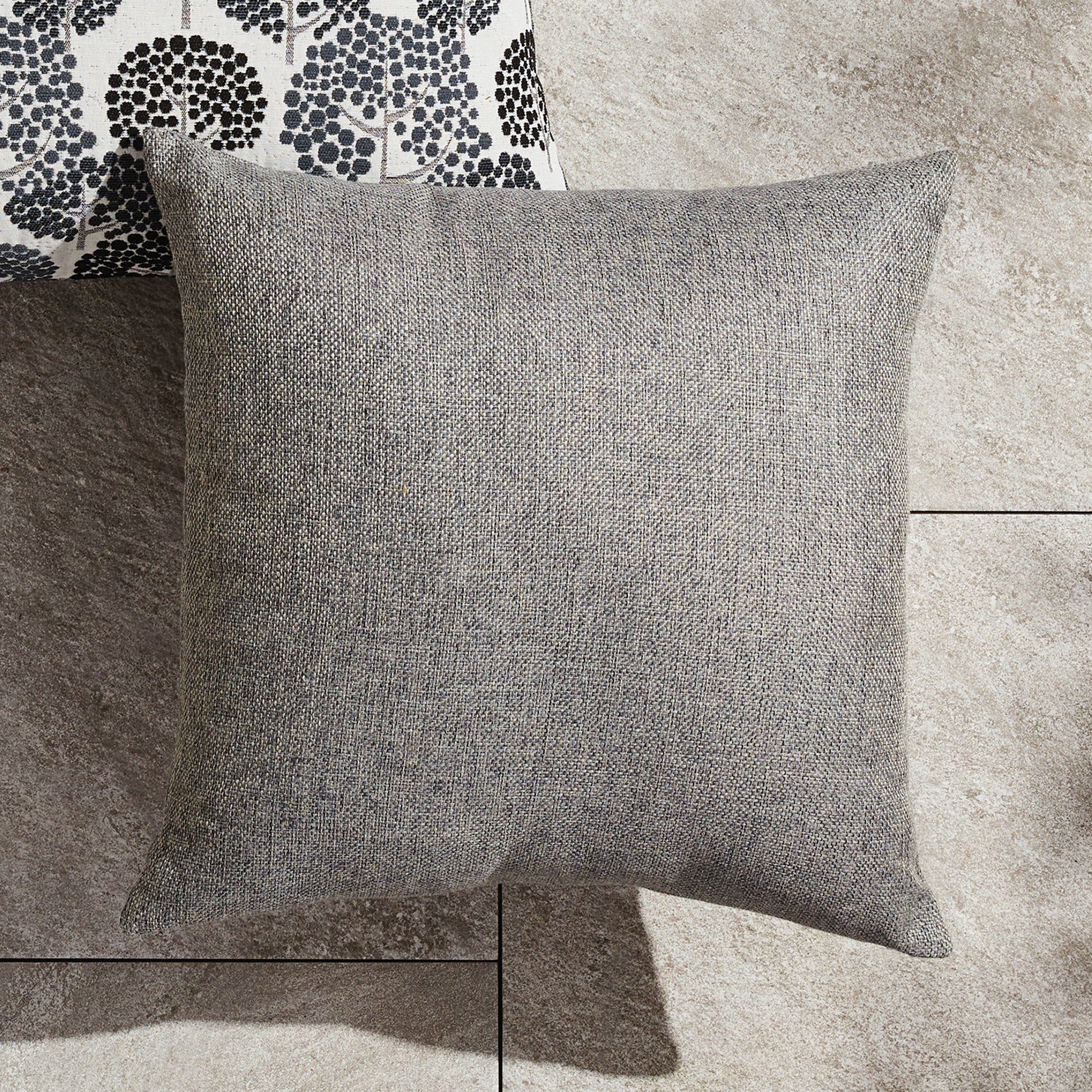 Square Indoor-Outdoor Gray Pillow 20"