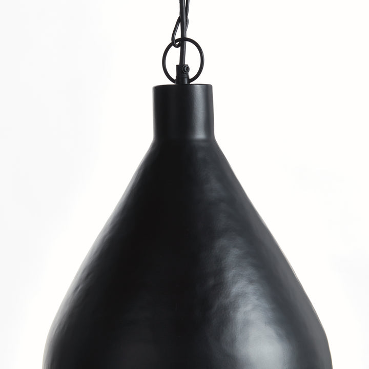 Small Matte Black Pendant Light with Gold Interior for Modern Spaces