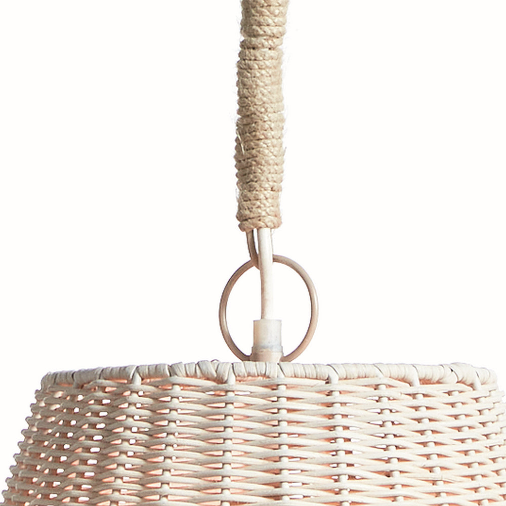 Small Hand Woven Rattan Pendant Light