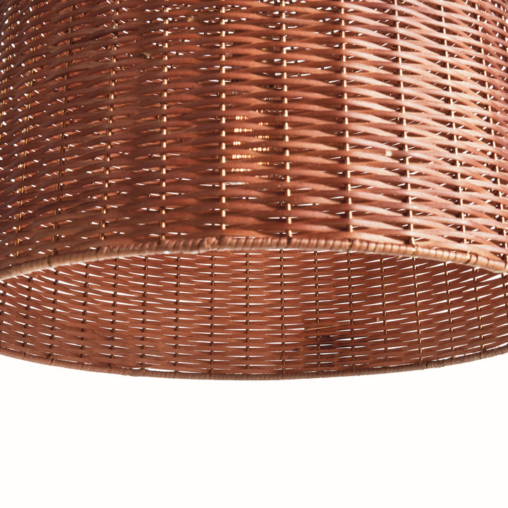 Hand-Woven Bell-Shaped Rattan Pendant Light for Open Spaces