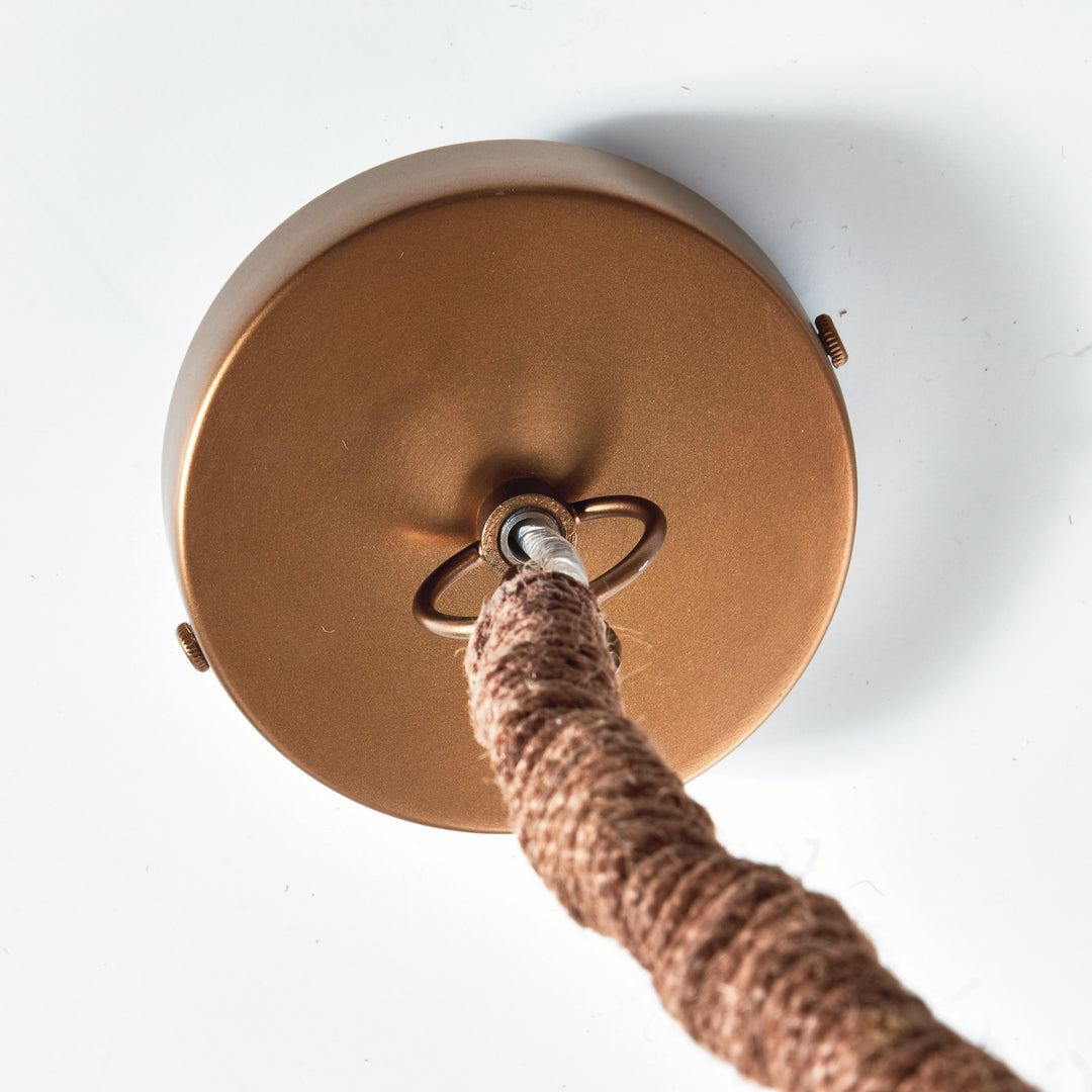 Hand-Woven Bell-Shaped Rattan Pendant Light for Open Spaces