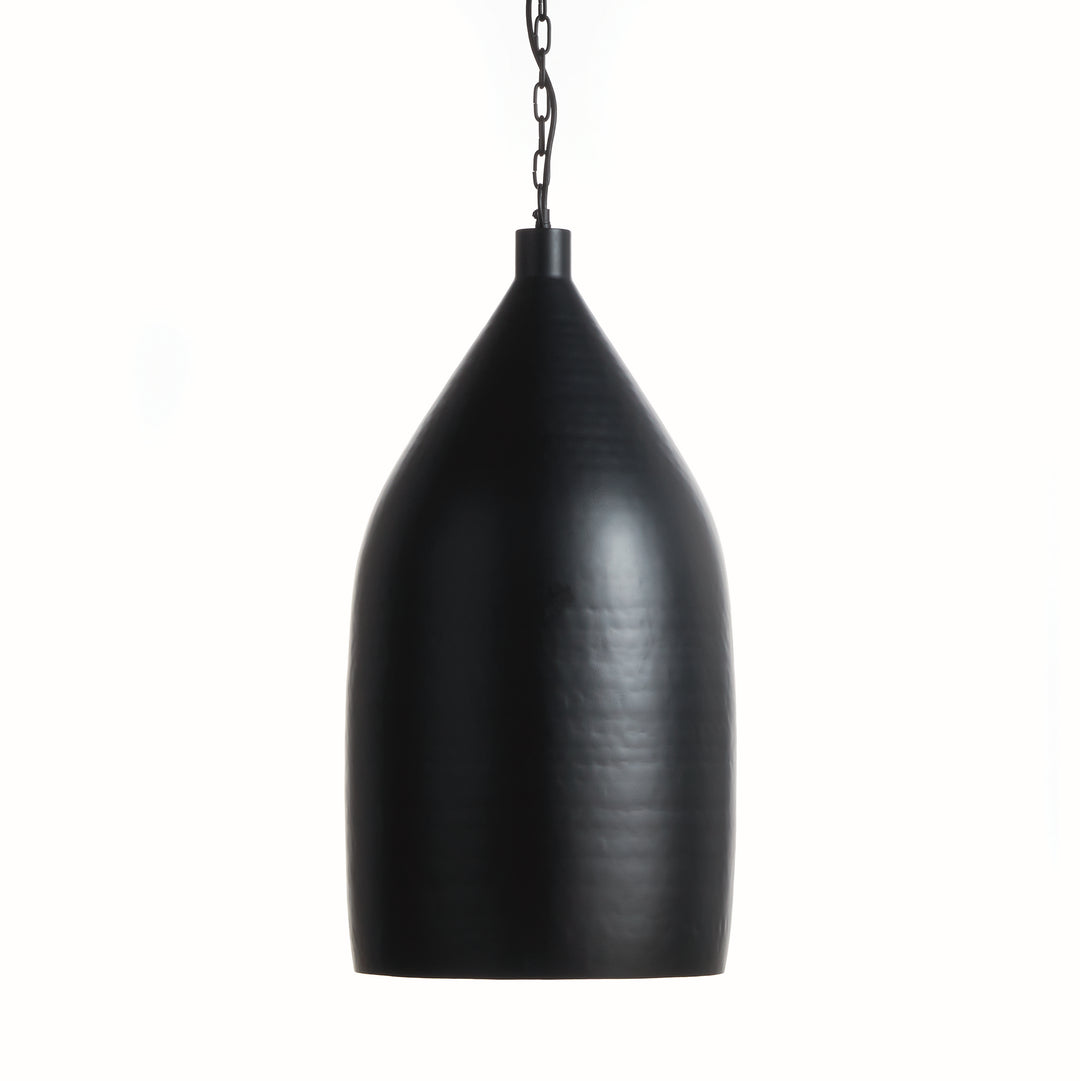 Matte Black Pendant Light with Gold Interior for Elegant Spaces