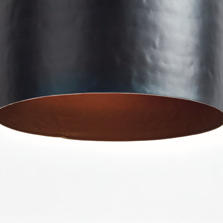 Matte Black Pendant Light with Gold Interior for Elegant Spaces