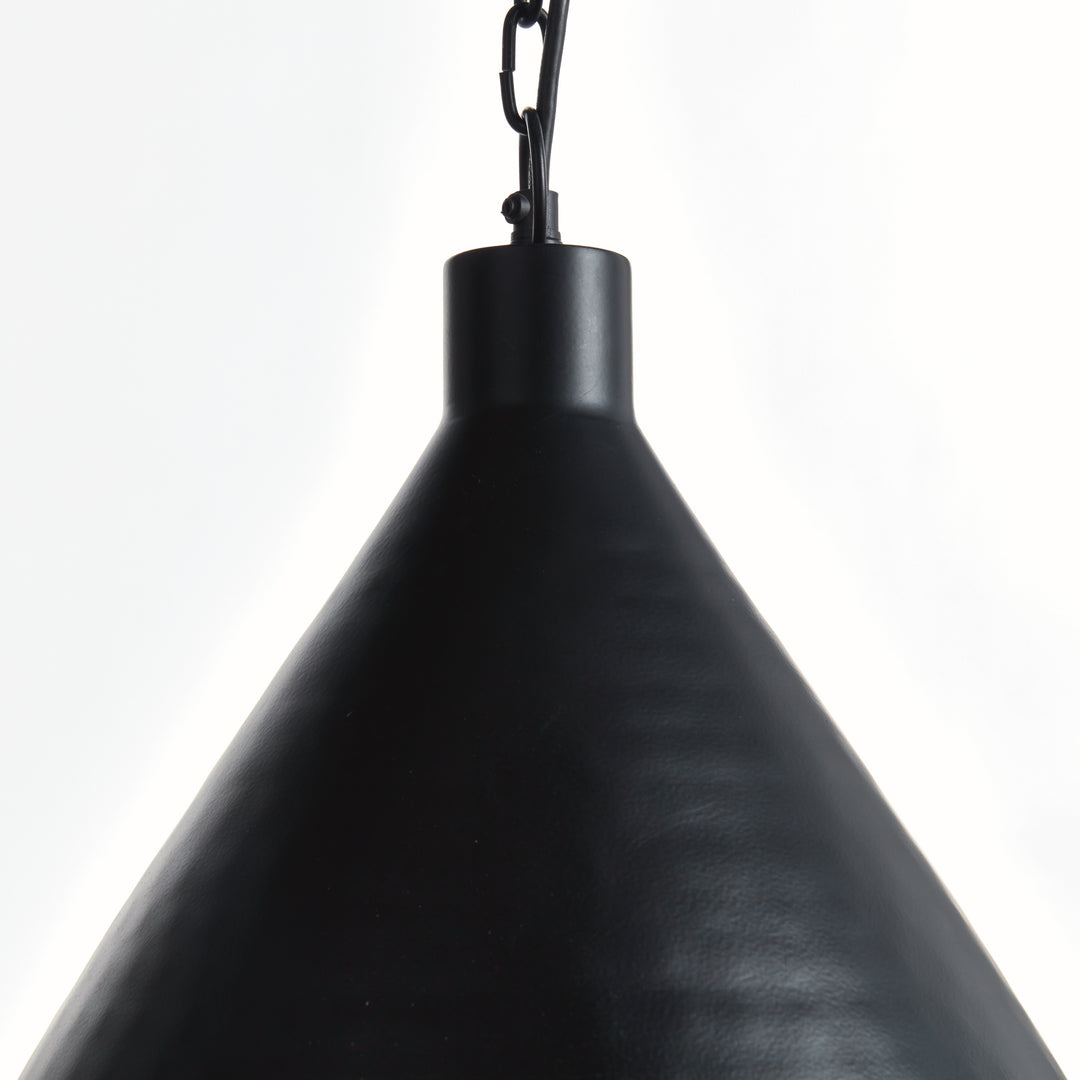 Matte Black Pendant Light with Gold Interior for Elegant Spaces