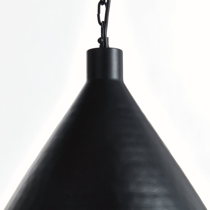 Matte Black Pendant Light with Gold Interior for Elegant Spaces