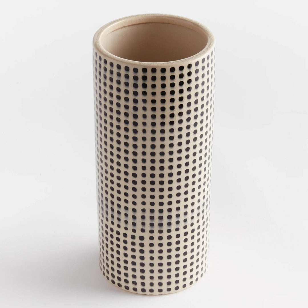 Modern Black and White Ceramic Vase Top