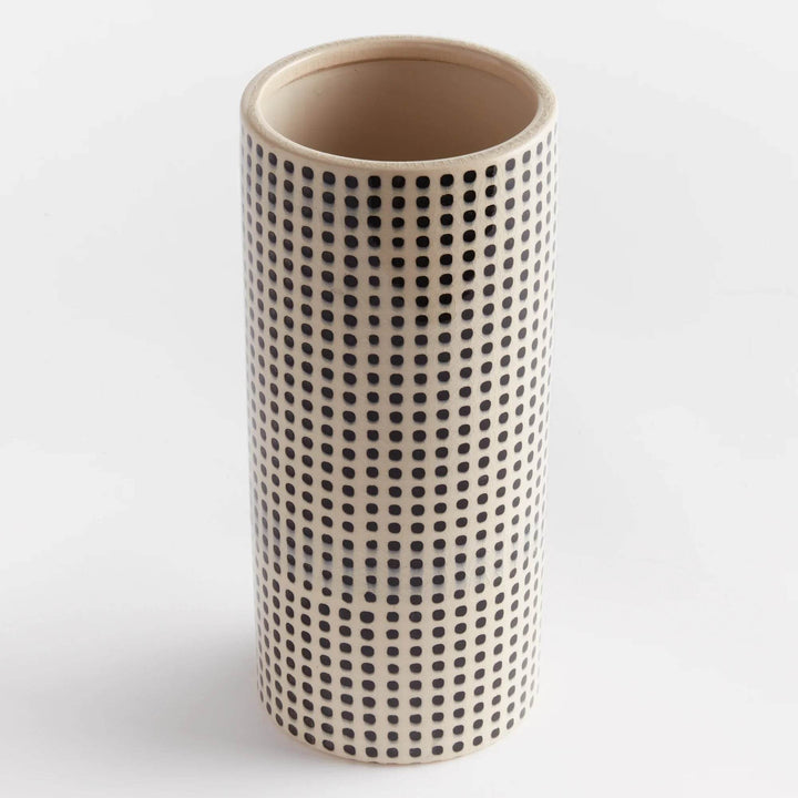Modern Black and White Ceramic Vase Top