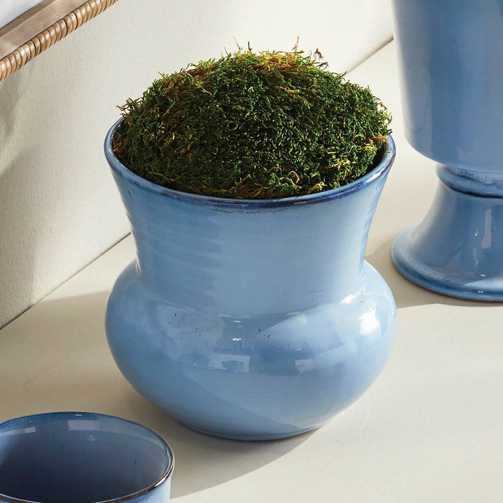 Large Blue Reactive Glaze Stoneware Plant Pot - Delamere Design