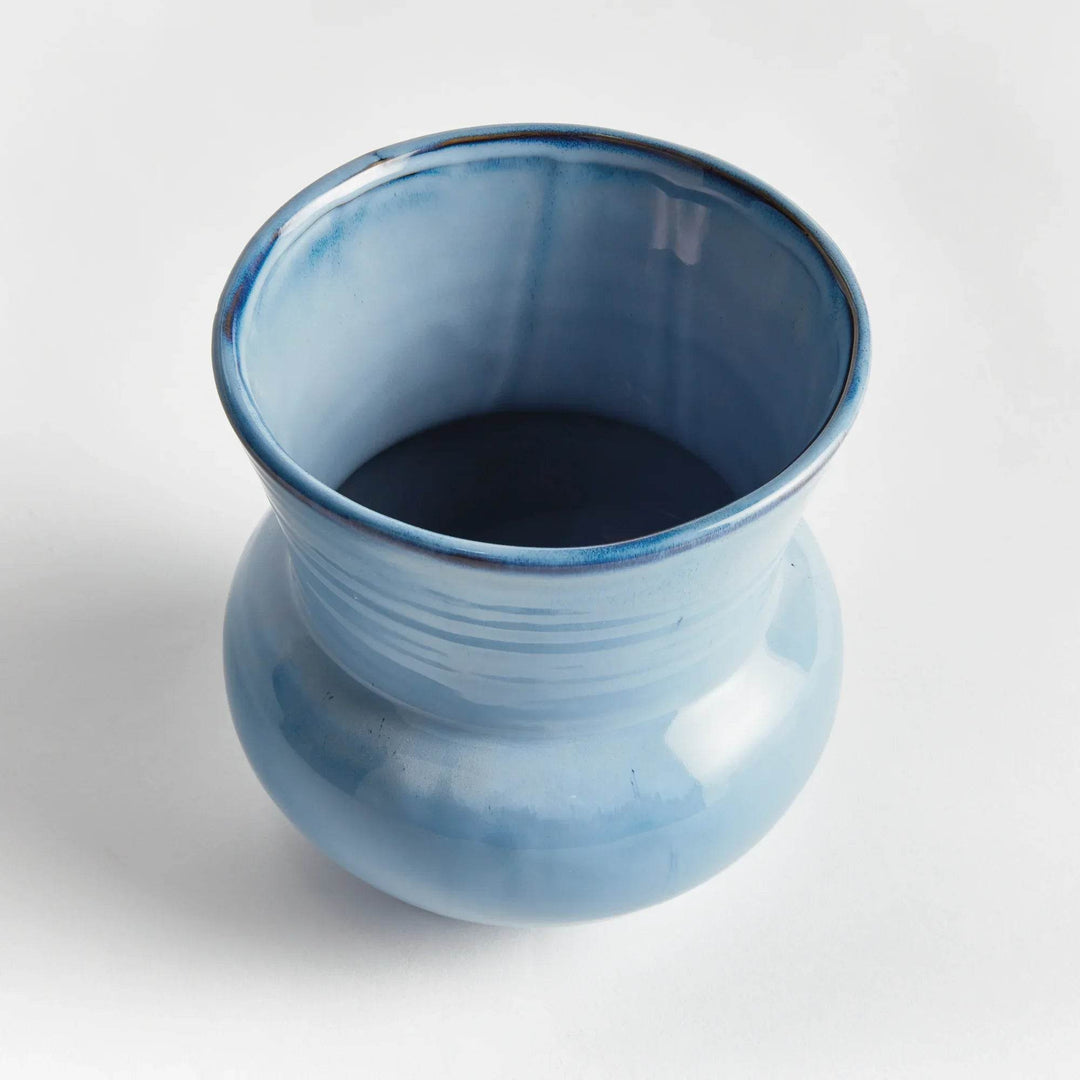 Large Blue Reactive Glaze Stoneware Plant Pot - Delamere Design