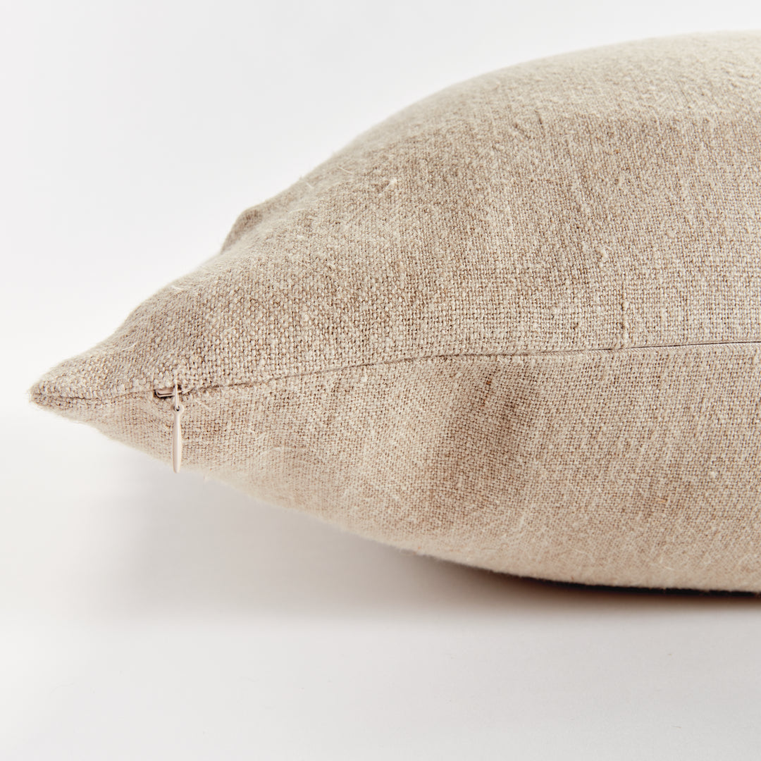Black and Yellow Flax European Linen Pillow 24x24 with Insert