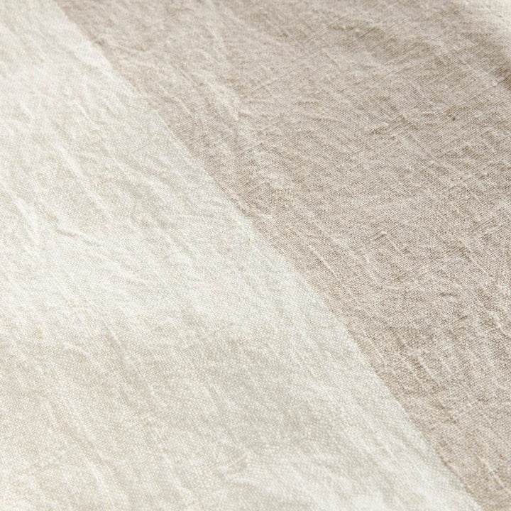 European Linen Throw Blanket, Flax And Ivory “ 60X50 - Delamere Design