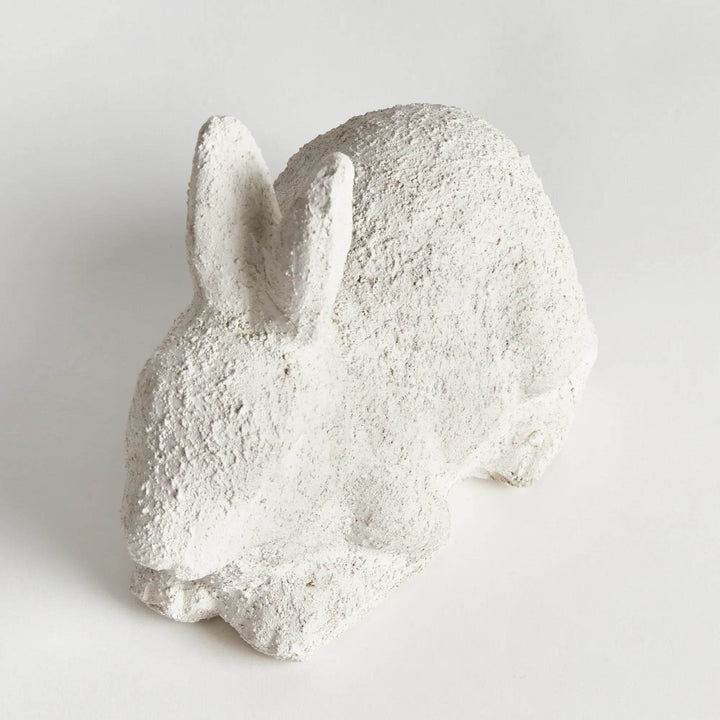 Large Weathered Garden Rabbit - Limestone Finish Terracotta - Delamere Design