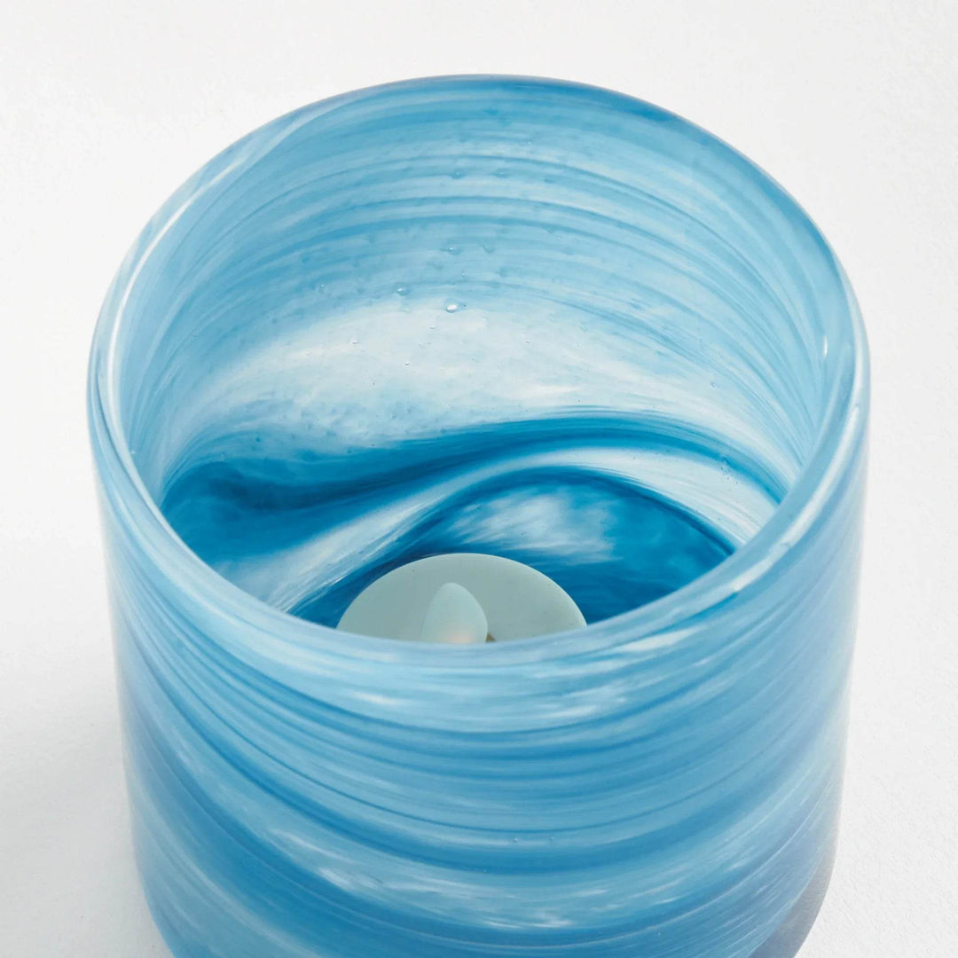Modern Seaside Glass Hurricane Candle Holder - Barclay Butera
