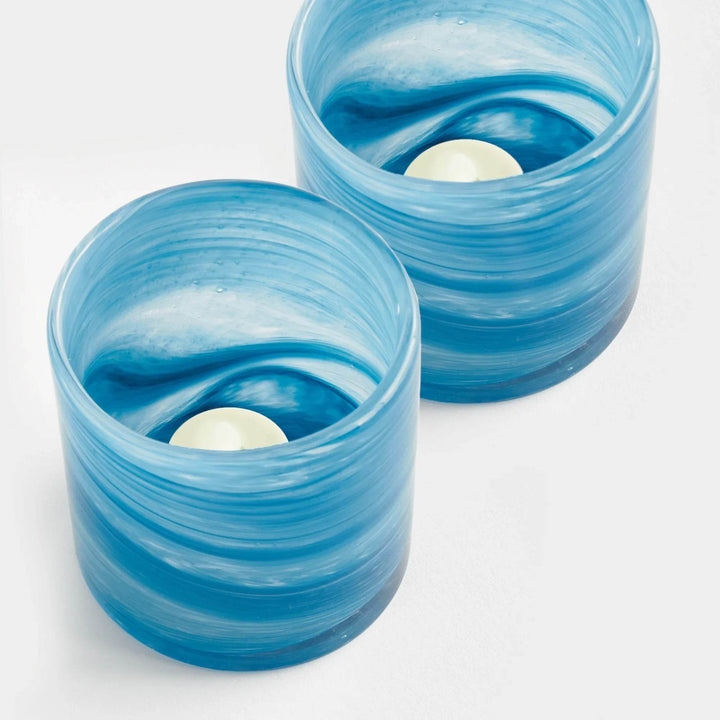 Modern Seaside Glass Hurricane Candle Holder - Barclay Butera