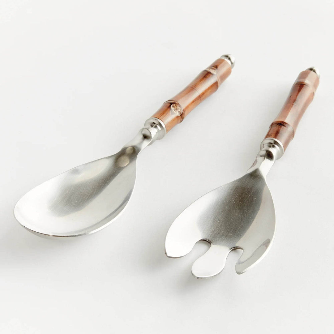 Modern Barclay Butera Bamboo Salad Servers - Set of 2