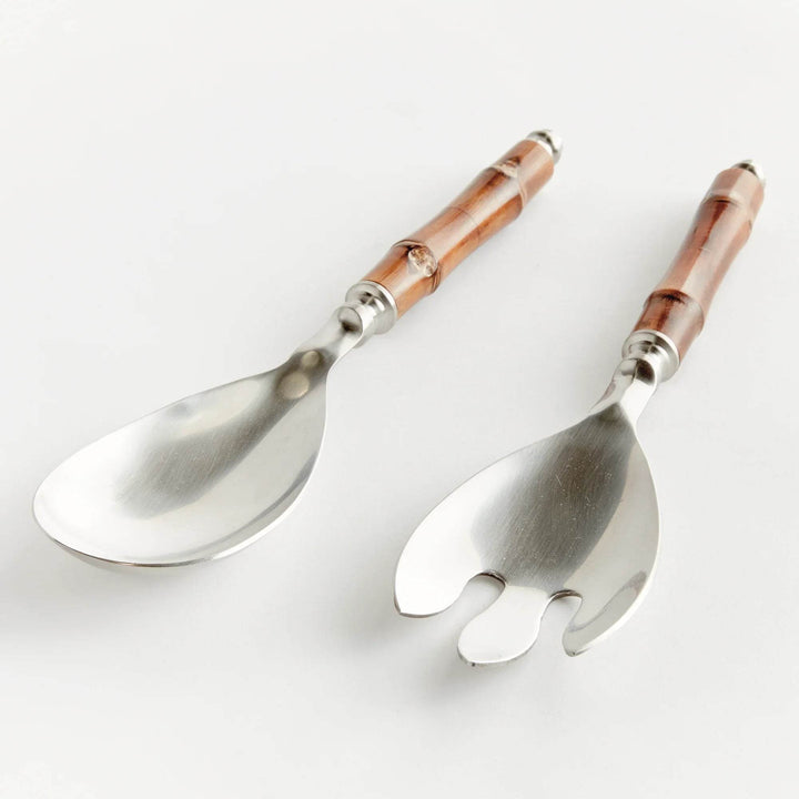 Modern Barclay Butera Bamboo Salad Servers - Set of 2