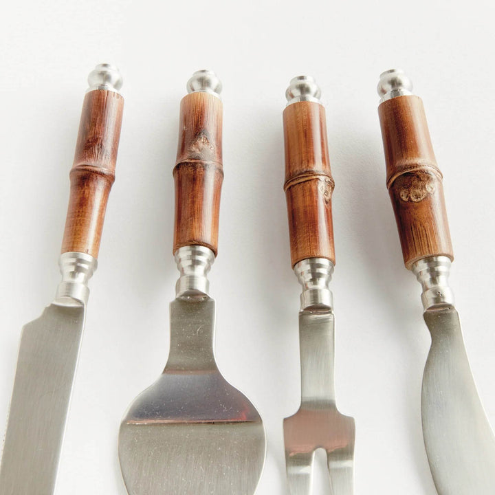 Bamboo Handle Cheese Knives Set of 4 - Elegant & Functional