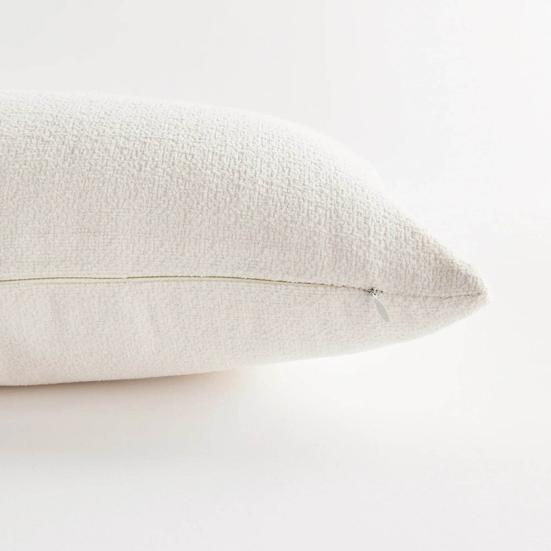 Elegant Cream Cotton Indoor-Outdoor Pillow
