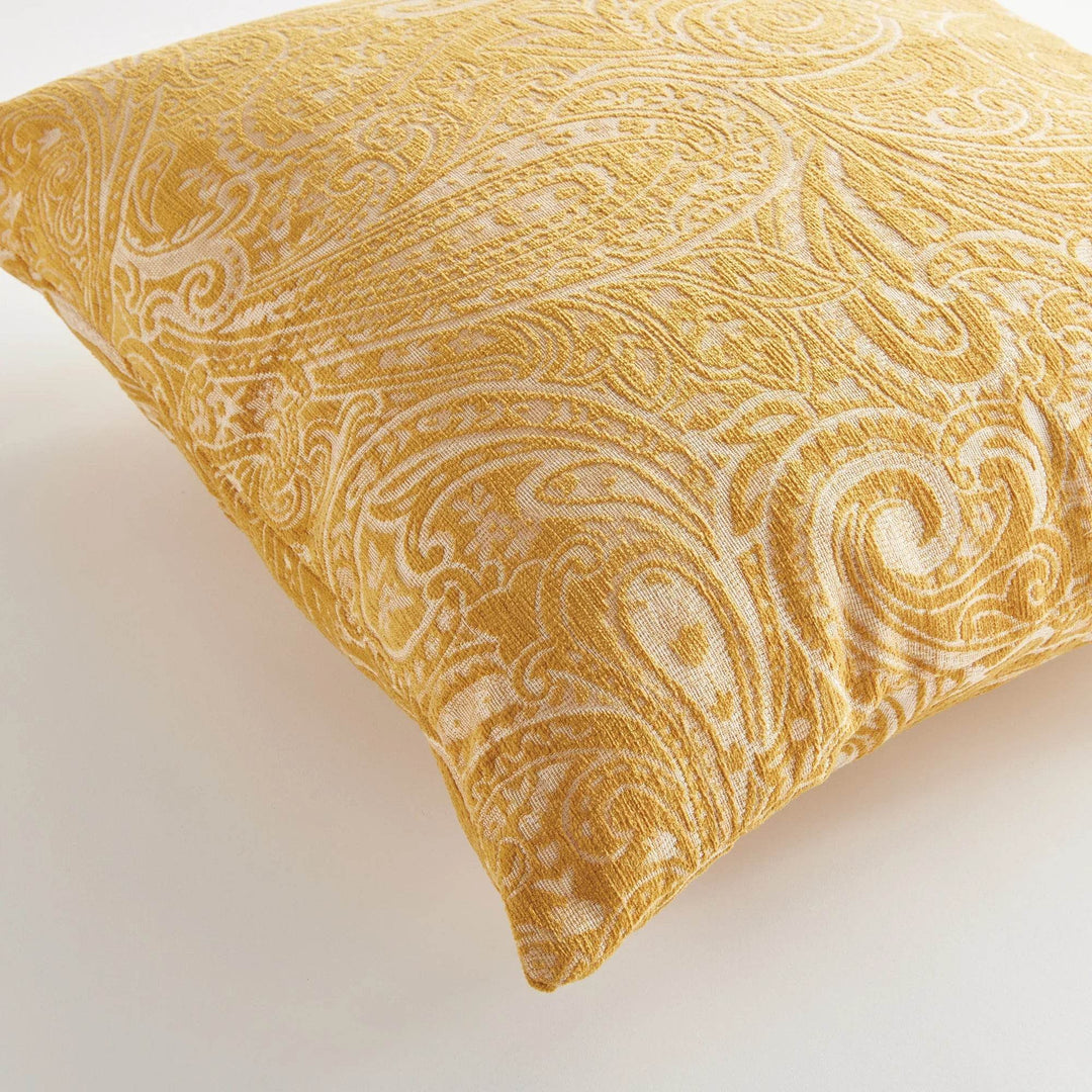 Luxury Golden Jacquard Indoor-Outdoor Pillow, 24"