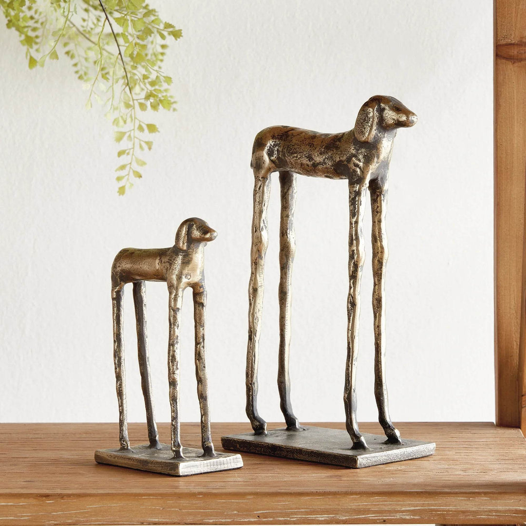 Elegant Golden Hound Sculptures for Home Decor