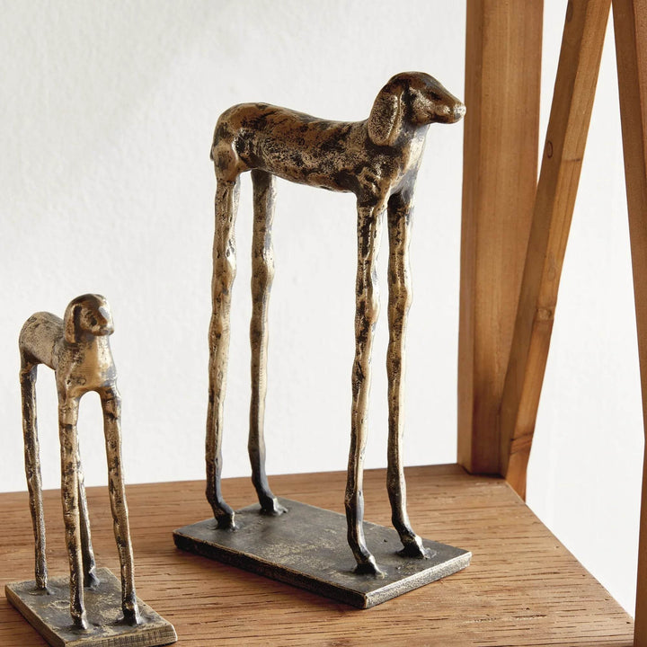 Elegant Golden Hound Sculptures for Home Decor
