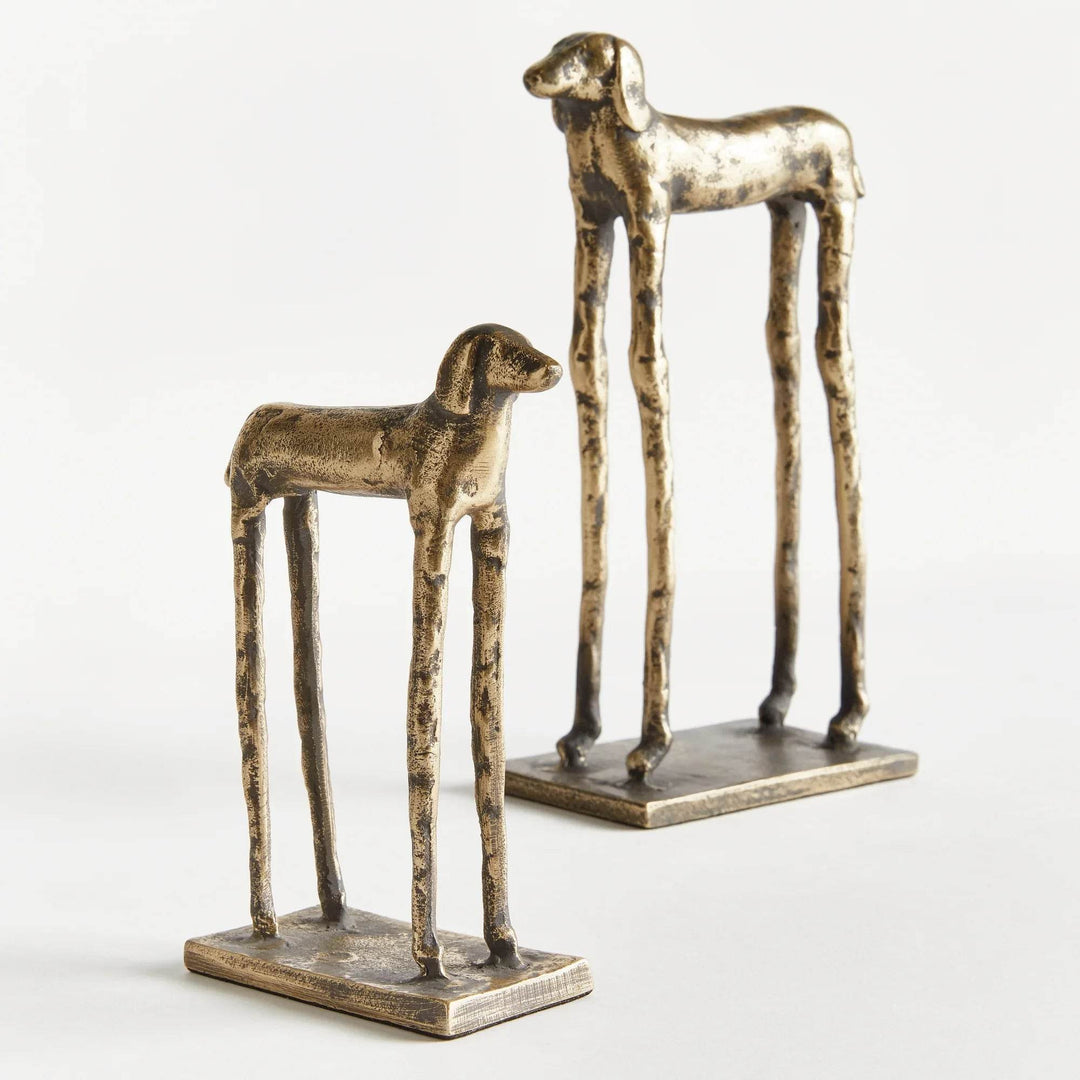 Elegant Golden Hound Sculptures for Home Decor