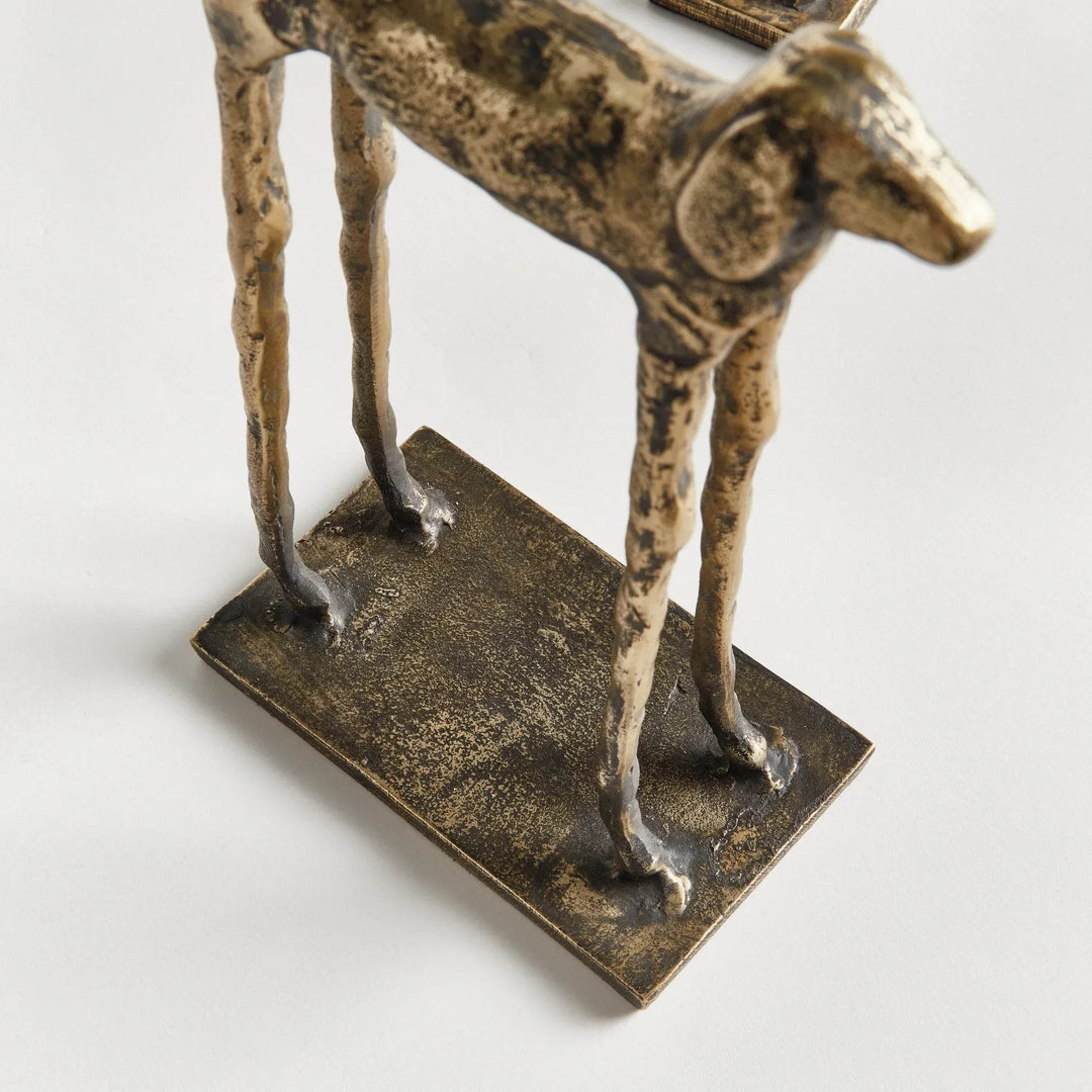 Elegant Golden Hound Sculptures for Home Decor