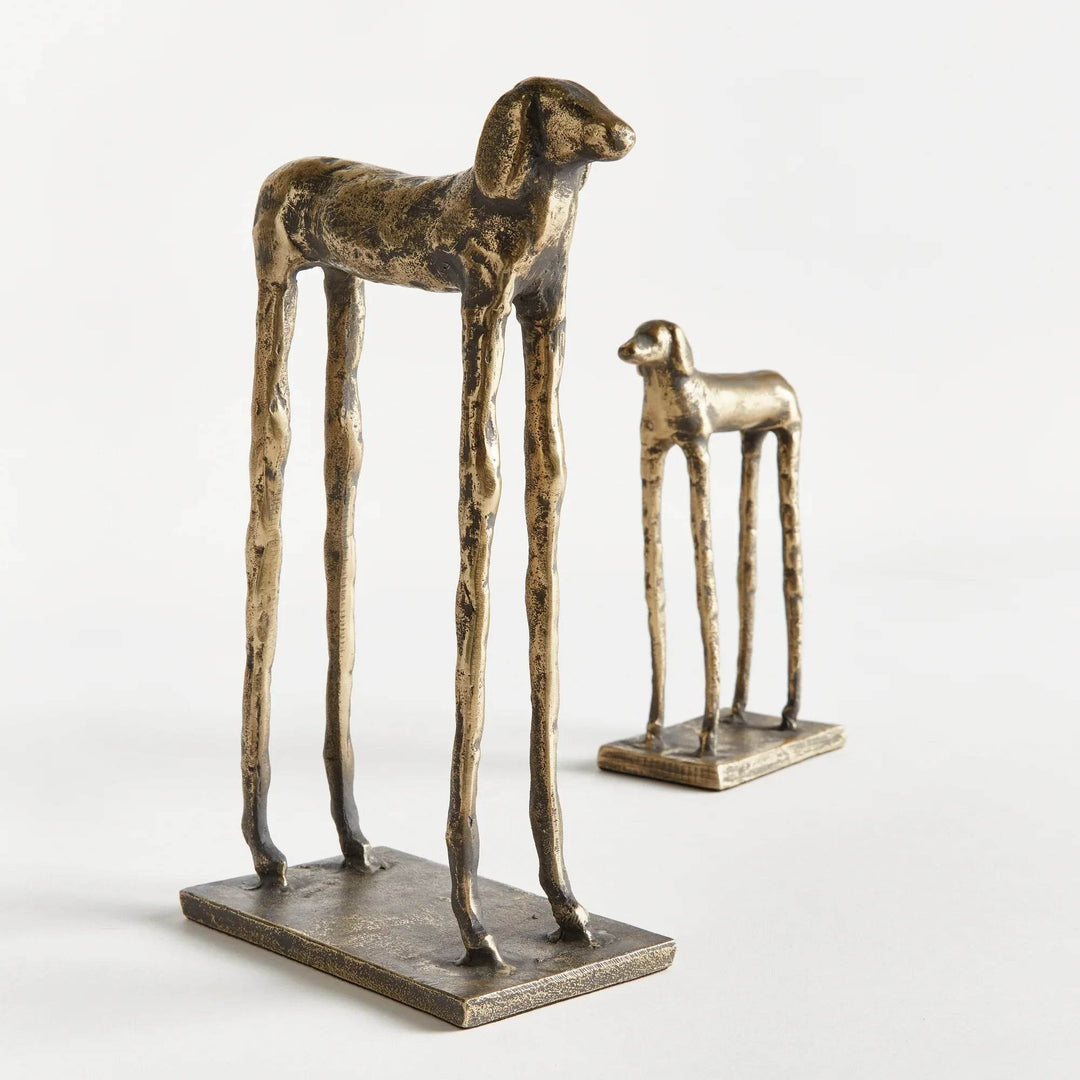 Elegant Golden Hound Sculptures for Home Decor