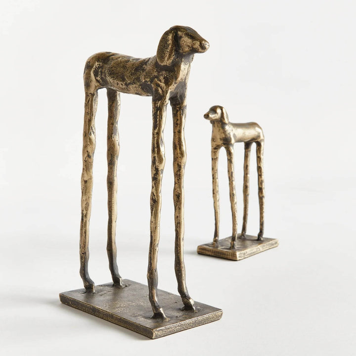 Elegant Golden Hound Sculptures for Home Decor
