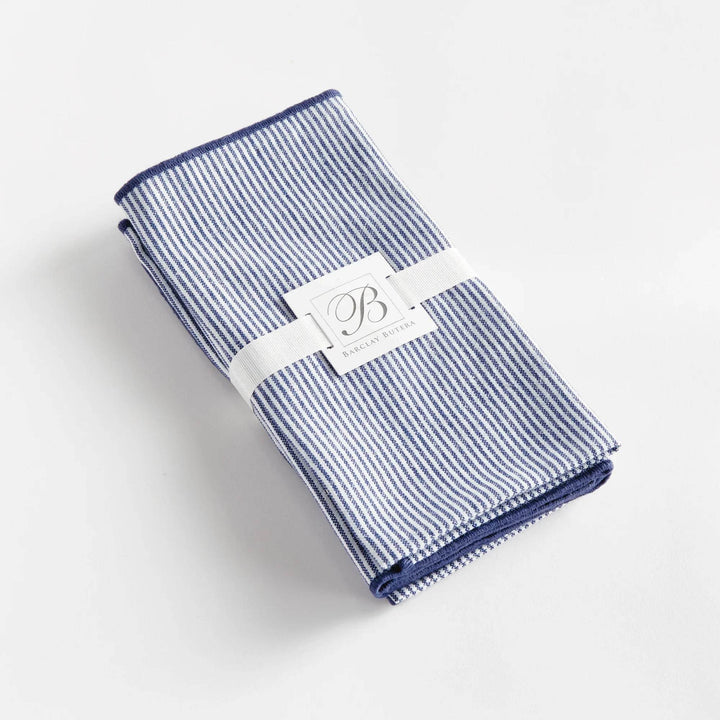 Coastal-Inspired Light Blue Cotton Dinner Napkins - Set of 4