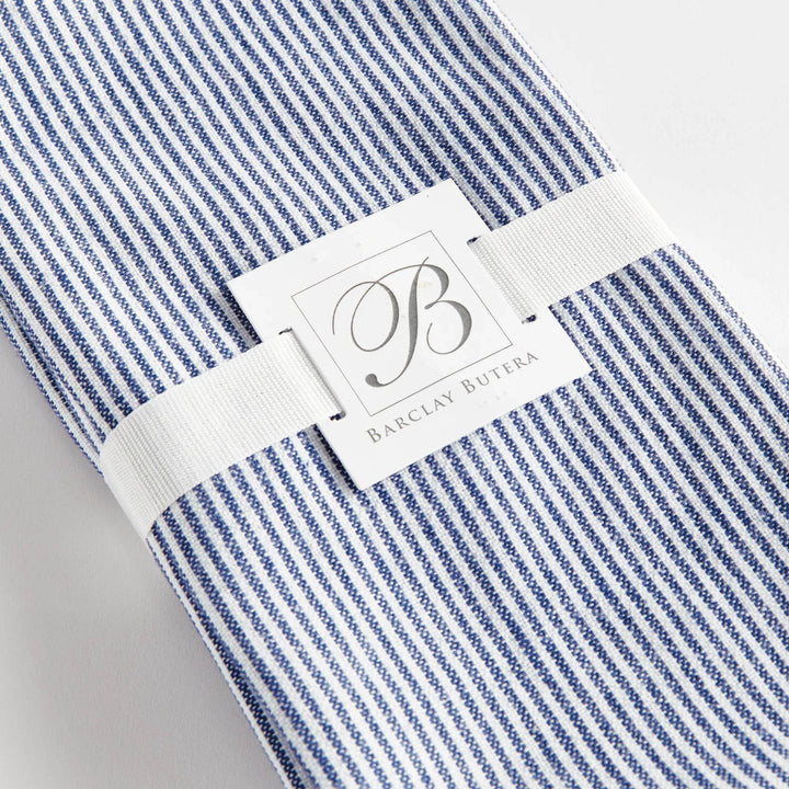 Coastal-Inspired Light Blue Cotton Dinner Napkins - Set of 4