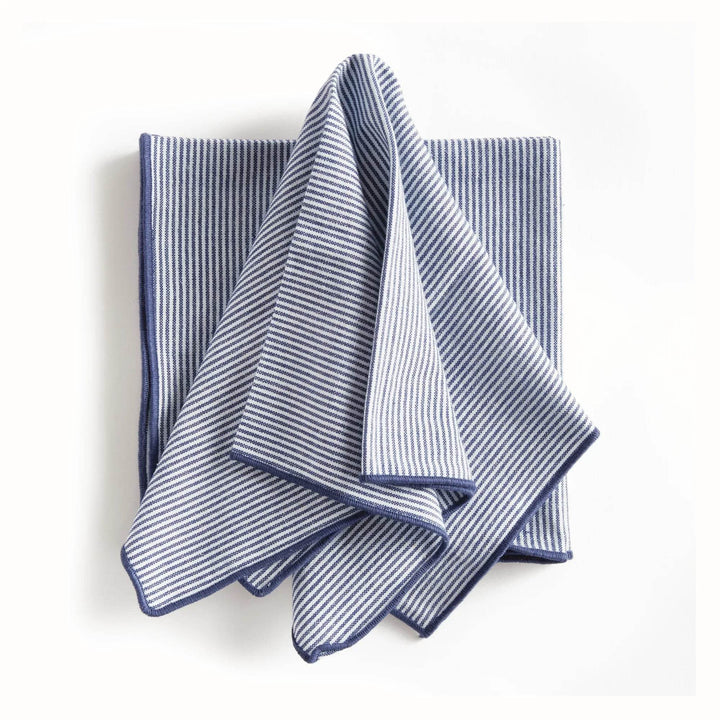 Coastal-Inspired Light Blue Cotton Dinner Napkins - Set of 4