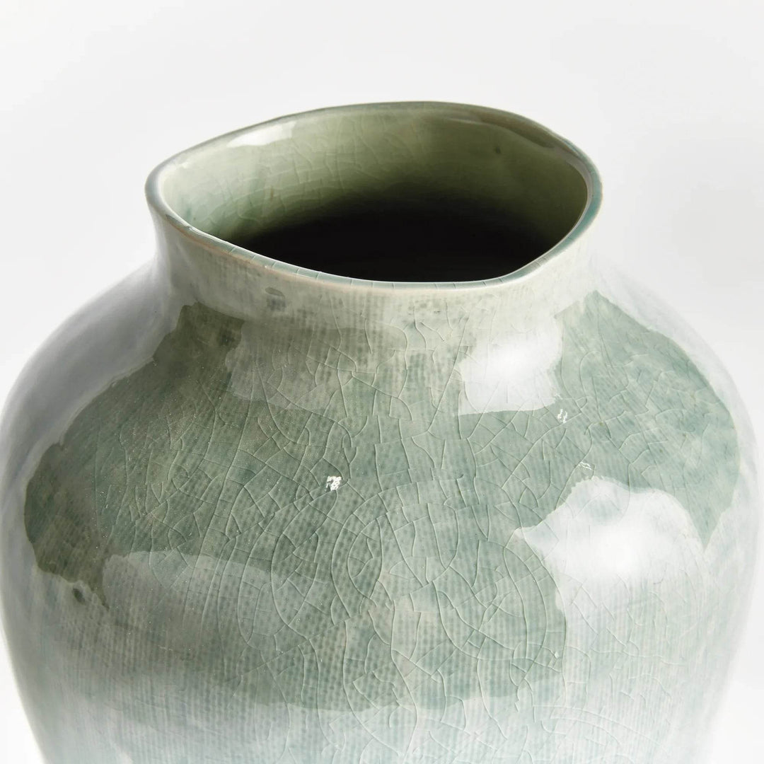 Modern Sage Green Ceramic Vase - Small Decorative Accent