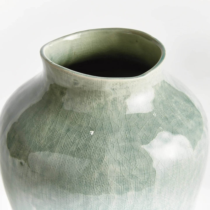 Modern Sage Green Ceramic Vase - Small Decorative Accent